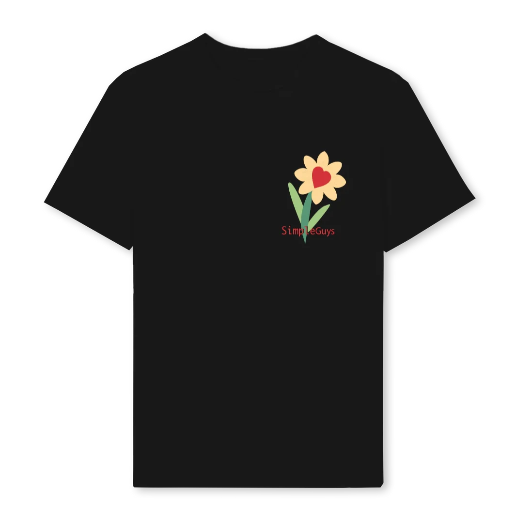 SimpleFlower Tee Black